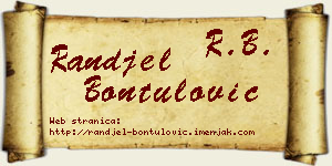 Ranđel Bontulović vizit kartica